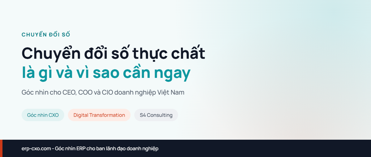 Chuyển đổi số thực chất là gì và vì sao doanh nghiệp cần bắt đầu ngay?