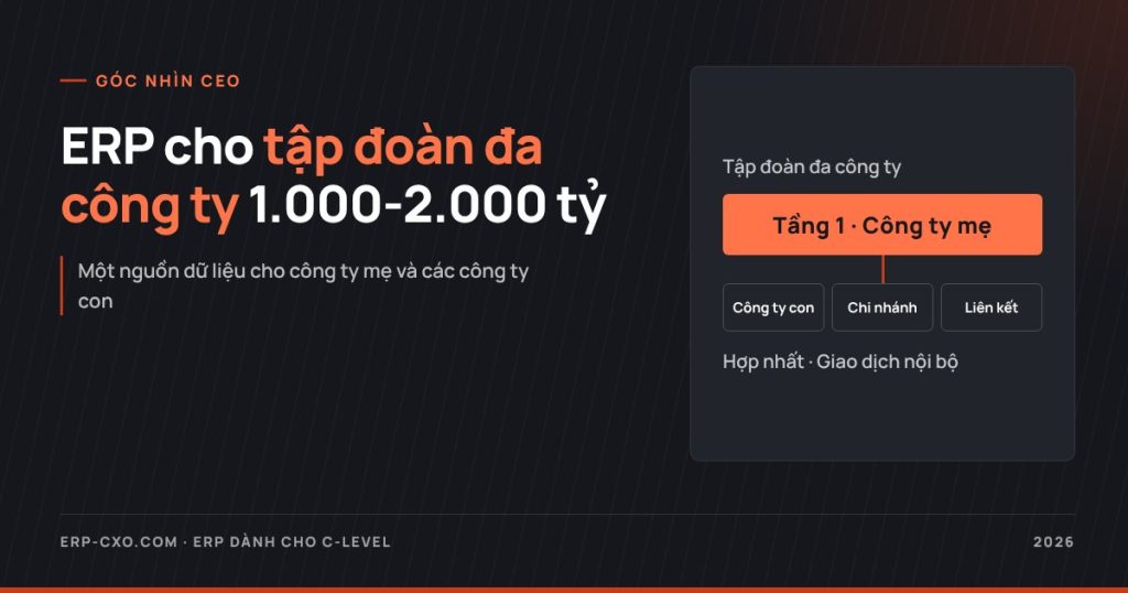 ERP cho tập đoàn đa công ty 1.000-2.000 tỷ: CEO quản trị toàn cảnh thế nào?